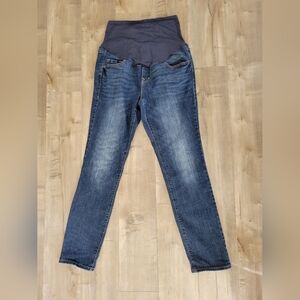 Old Navy Maternity Full Panel Skinny Jeans Size‎ 12 Dark Wash Denim